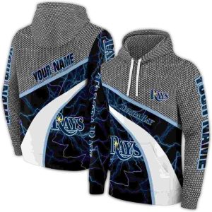 Personalized Tampa Bay Rays Hexagonal Mesh All Over Print Hoodie