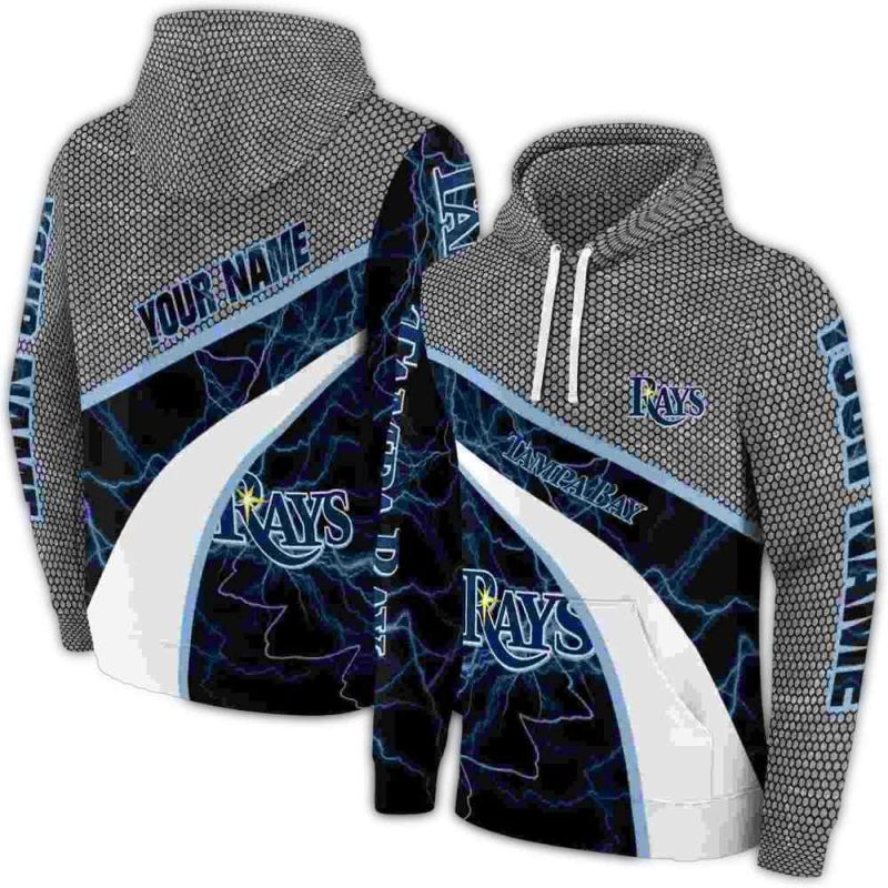 Personalized Tampa Bay Rays Hexagonal Mesh AOP Hoodie 1