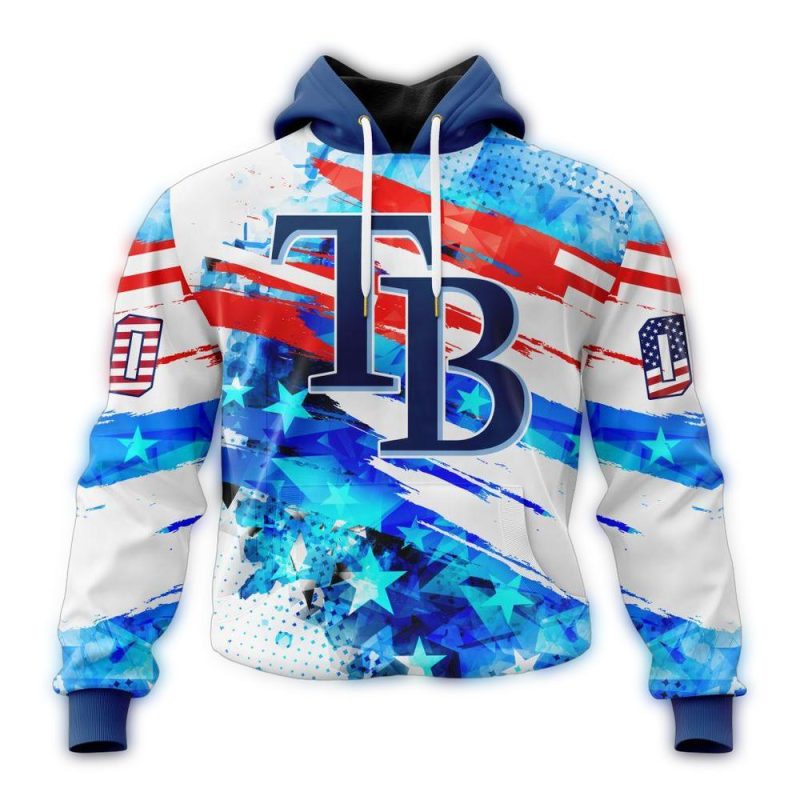 Personalized Tampa Bay Rays Independence Day 4th Of July AOP Hoodie 1