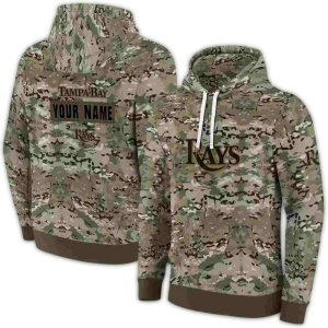 Personalized Tampa Bay Rays Military Style All Over Print Hoodie