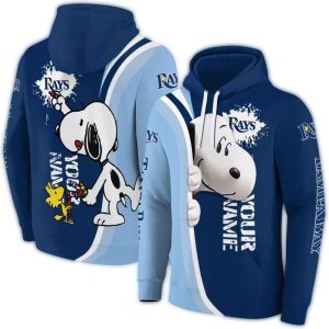 Personalized Tampa Bay Rays Peeking Snoopy All Over Print Hoodie