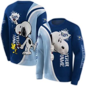 Personalized Tampa Bay Rays Peeking Snoopy All Over Print Sweatshirt
