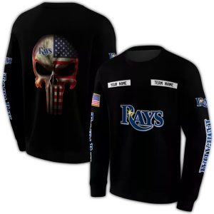 Personalized Tampa Bay Rays Punisher Skull All Over Print Sweatshirt
