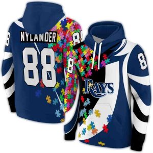 Personalized Tampa Bay Rays Puzzle Pieces All Over Print Hoodie