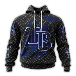 Personalized Tampa Bay Rays Scratch All Over Print Hoodie