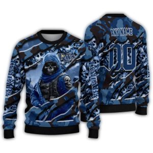 Personalized Tampa Bay Rays Skull Horde Sweatshirt - Unique Ugly Sweater