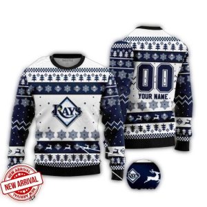 Custom Tampa Bay Rays Snowflake Ugly Christmas Sweater For Fans