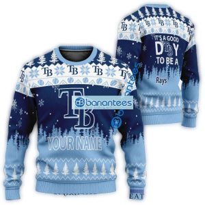 Personalized Tampa Bay Rays Snowy Forest Holiday Sweatshirt