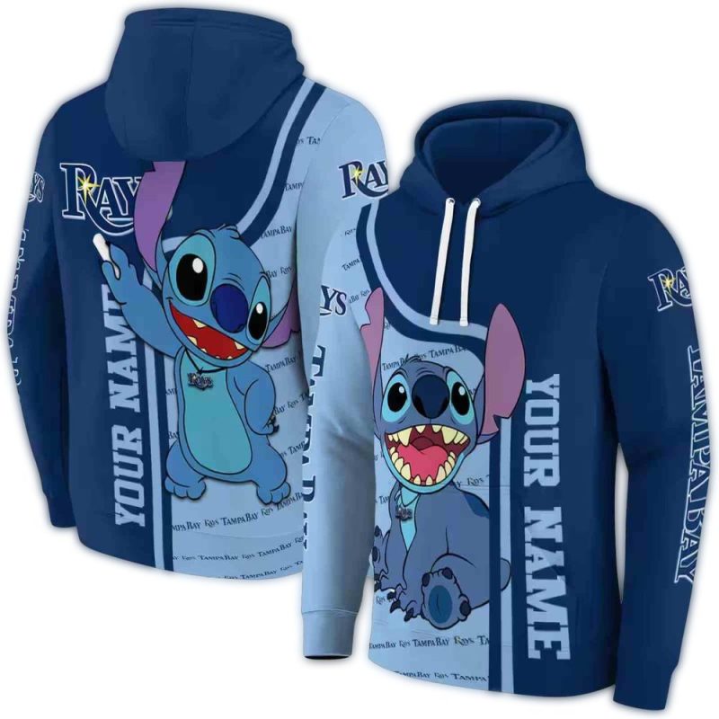 Personalized Tampa Bay Rays Stitch AOP Hoodie 1