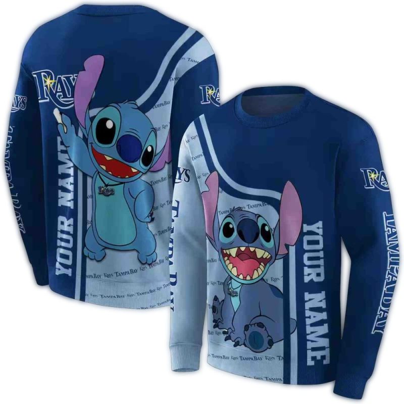 Personalized Tampa Bay Rays Stitch AOP Sweatshirt 1