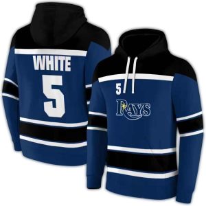 Personalized Tampa Bay Rays Striped Pattern All Over Print Hoodie