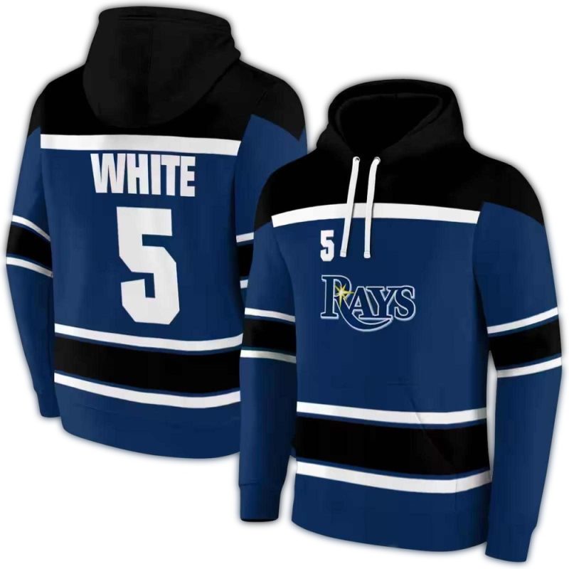 Personalized Tampa Bay Rays Striped Pattern AOP Hoodie 1