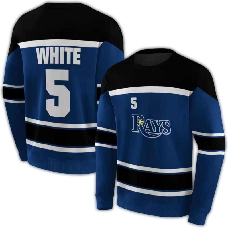 Personalized Tampa Bay Rays Striped Pattern AOP Sweatshirt 1