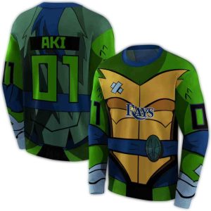 Personalized Tampa Bay Rays Superhero Armor All Over Print Sweatshirt