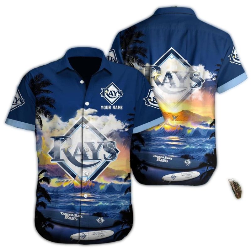 Personalized Tampa Bay Rays Surf Beach Tropical Hawaiian Shirt 1