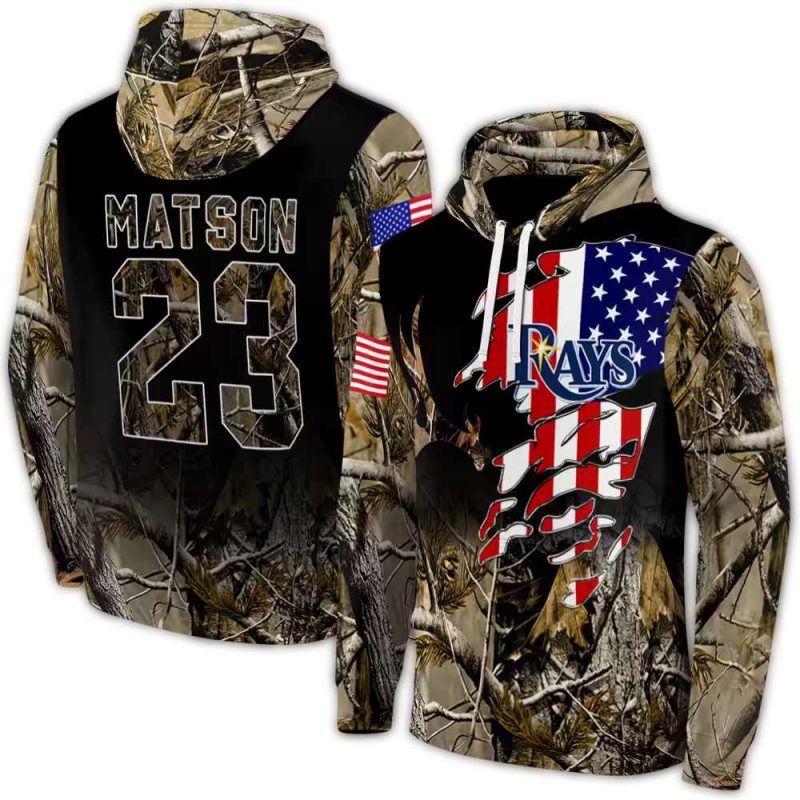 Personalized Tampa Bay Rays Tree Camo AOP Hoodie 1