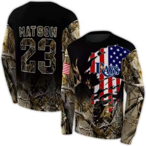 Personalized Tampa Bay Rays Tree Camo All Over Print Sweatshirt