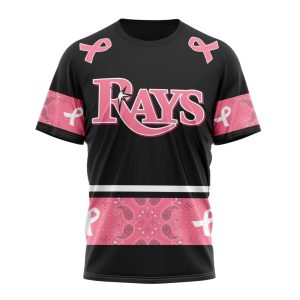 Personalized Tampa Bay Rays We Wear Pink Breast Cancer All Over Print T-Shirt