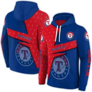 Personalized Texas Rangers Abstract Shape All-Over Print Hoodie