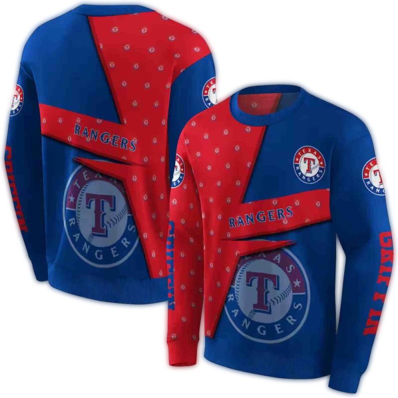Personalized Texas Rangers Abstract Shape AOP Sweatshirt 1