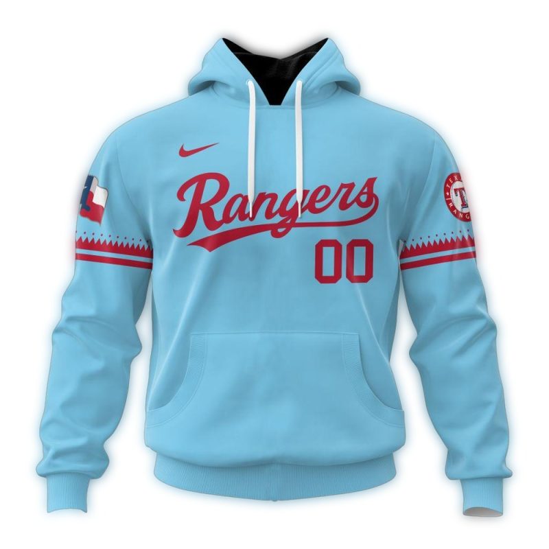 Personalized Texas Rangers Alternate Concept Blue AOP Hoodie 1