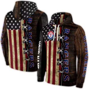 Personalized Texas Rangers American Pride All-Over Print Hoodie