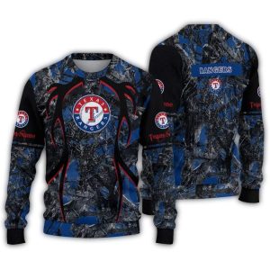 Personalized Texas Rangers Antlers Pattern Ugly Sweater