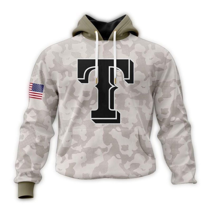 Personalized Texas Rangers Armed Forces Day AOP Hoodie 1