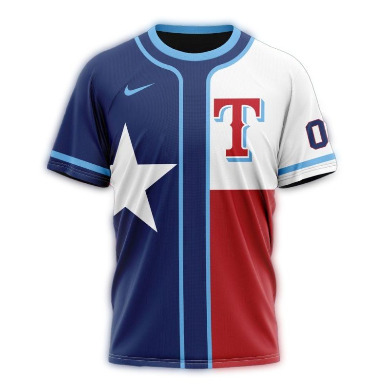 Personalized Texas Rangers City Connect Concept AOP T Shirt 1