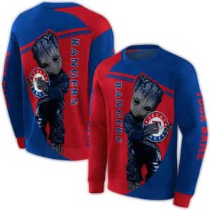 Personalized Texas Rangers Groot All-Over Print Sweatshirt