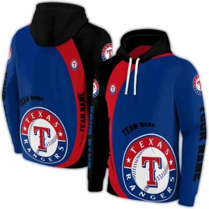 Personalized Texas Rangers Minimalist All-Over Print Hoodie