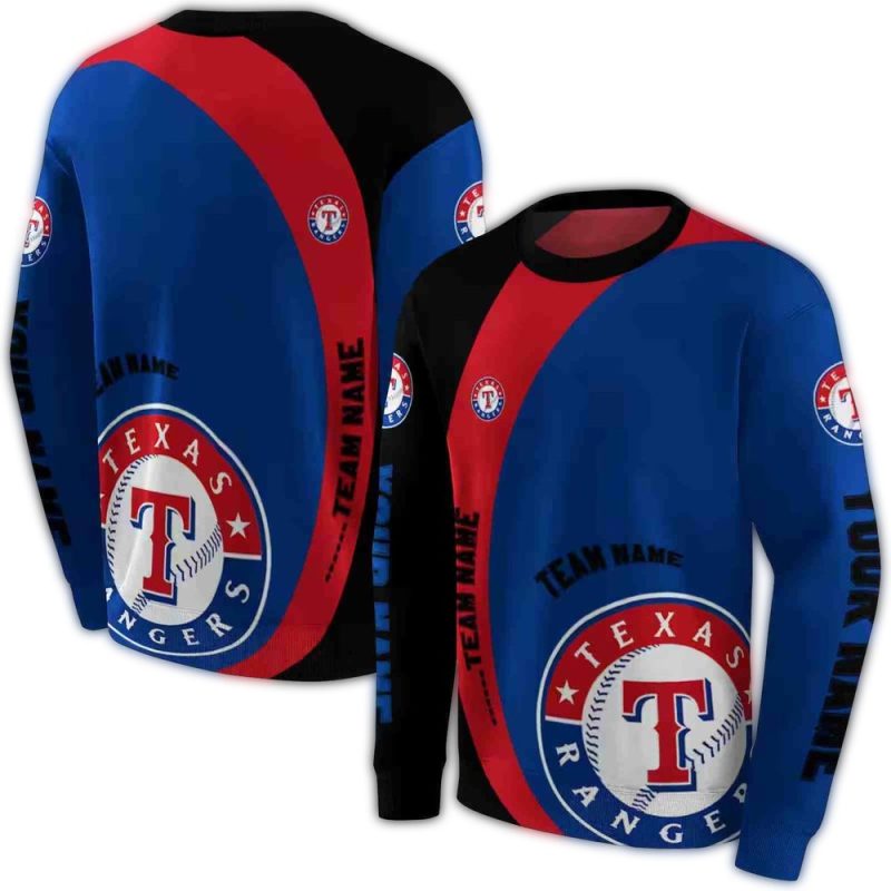 Personalized Texas Rangers Minimalist AOP Sweatshirt 1