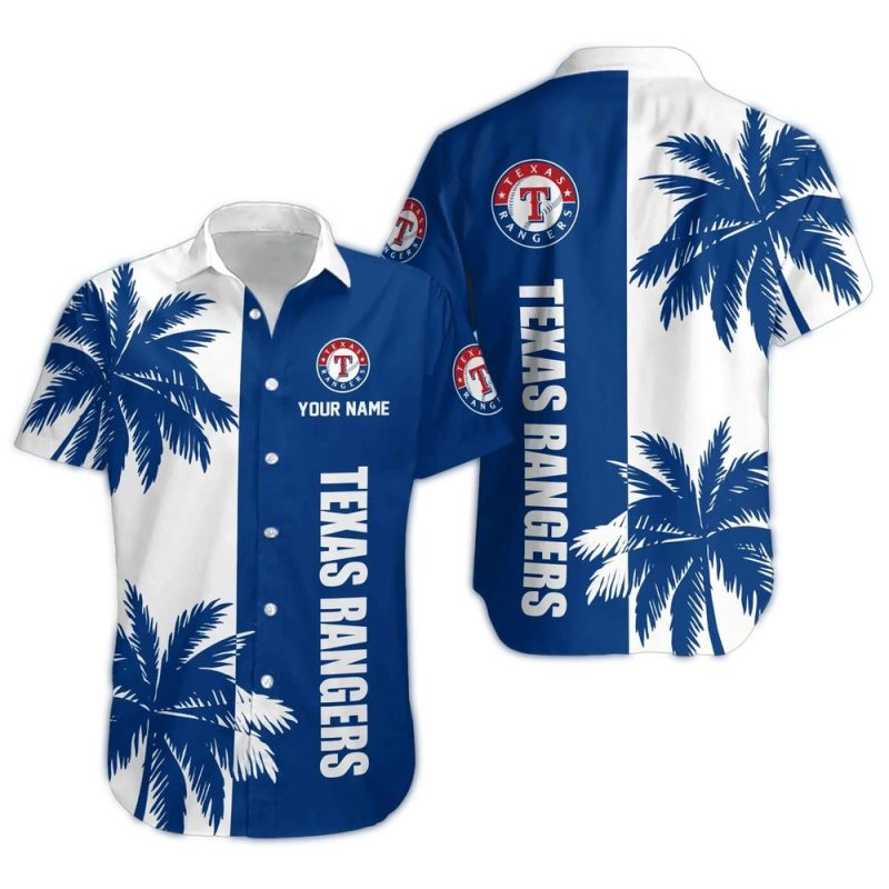 Personalized Texas Rangers Palm Coast Hawaiian Shirt 1