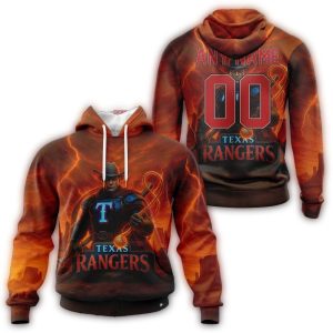 Personalized Texas Rangers Realistic All-Over Print Hoodie