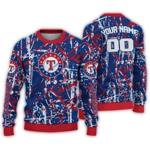 Personalized Texas Rangers Streak Ugly Sweater