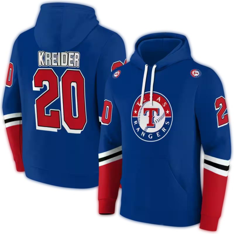 Personalized Texas Rangers Striped AOP Hoodie 1