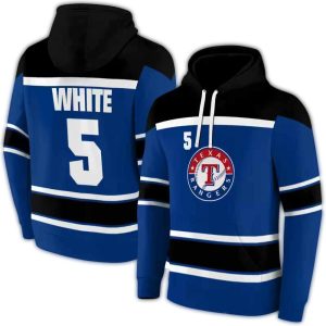 Personalized Texas Rangers Striped Pattern All-Over Print Hoodie