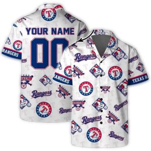 Custom Texas Rangers Logo Hawaiian Shirt For Fans