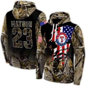Personalized Texas Rangers Tree Camo All-Over Print Hoodie