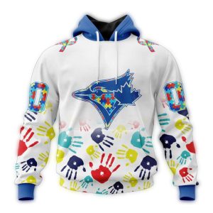 Custom Toronto Blue Jays Autism Awareness All-Over Print Hoodie