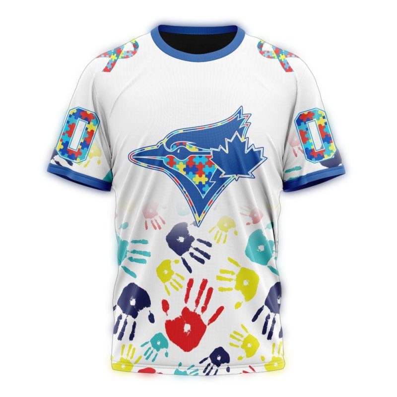 Personalized Toronto Blue Jays Autism Awareness AOP T Shirt 1