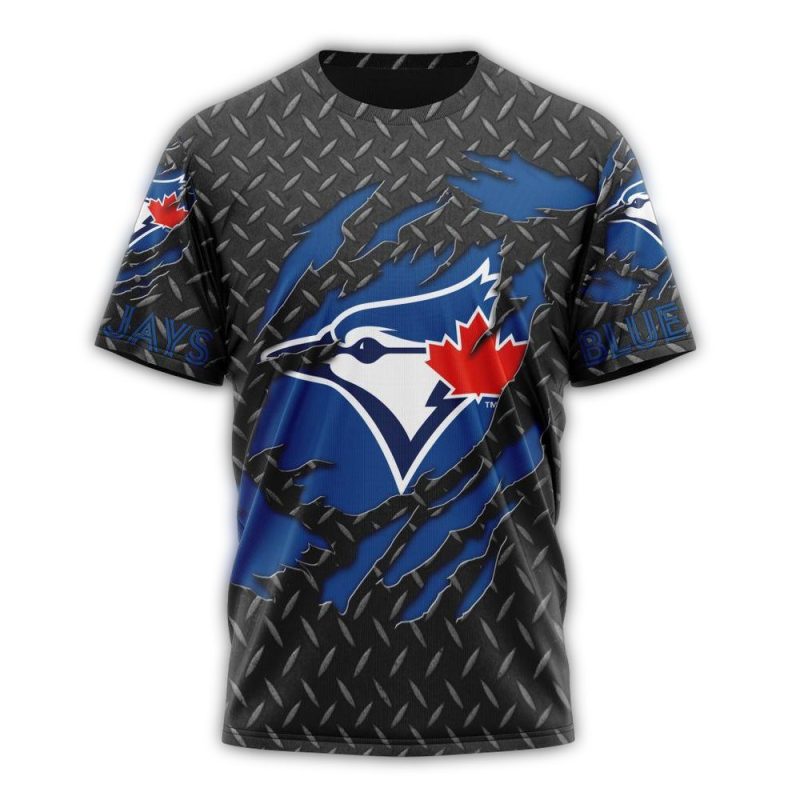 Personalized Toronto Blue Jays Black AOP T Shirt 1