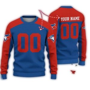 Personalized Toronto Blue Jays Christmas Ugly Sweater Ugly Sweater