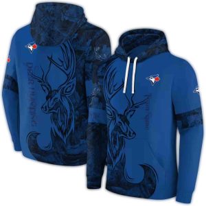 Custom Toronto Blue Jays Deer Silhouette All-Over Print Hoodie