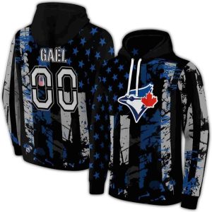 Custom Toronto Blue Jays Distressed Flag All-Over Print Hoodie