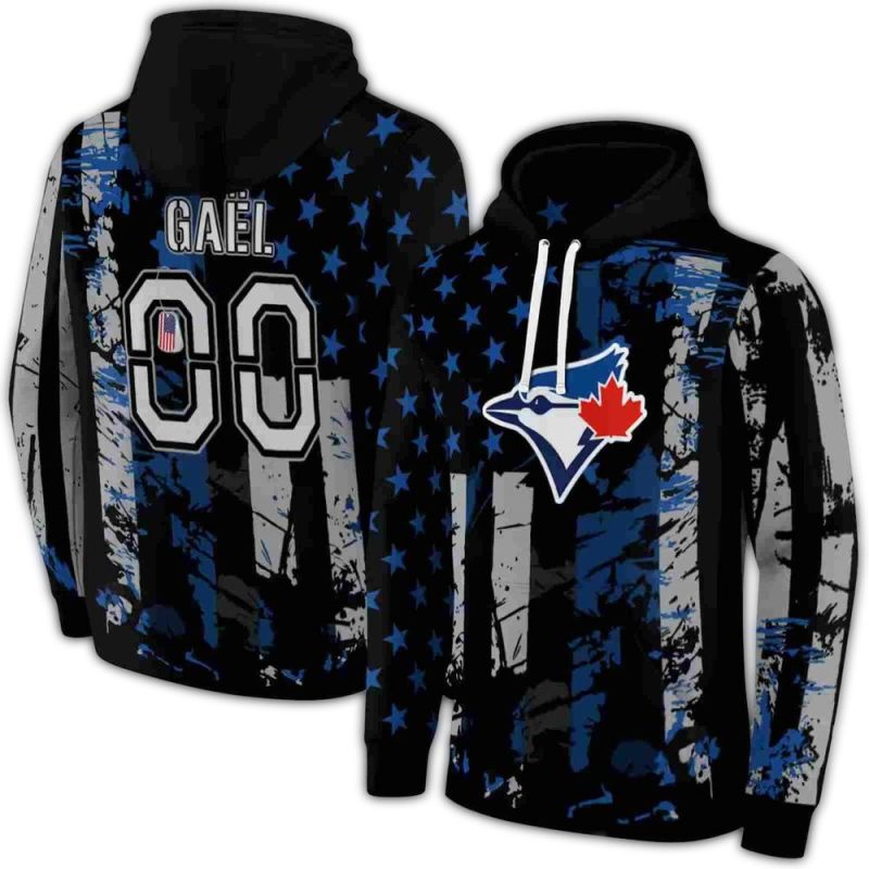 Personalized Toronto Blue Jays Distressed Flag AOP Hoodie 1