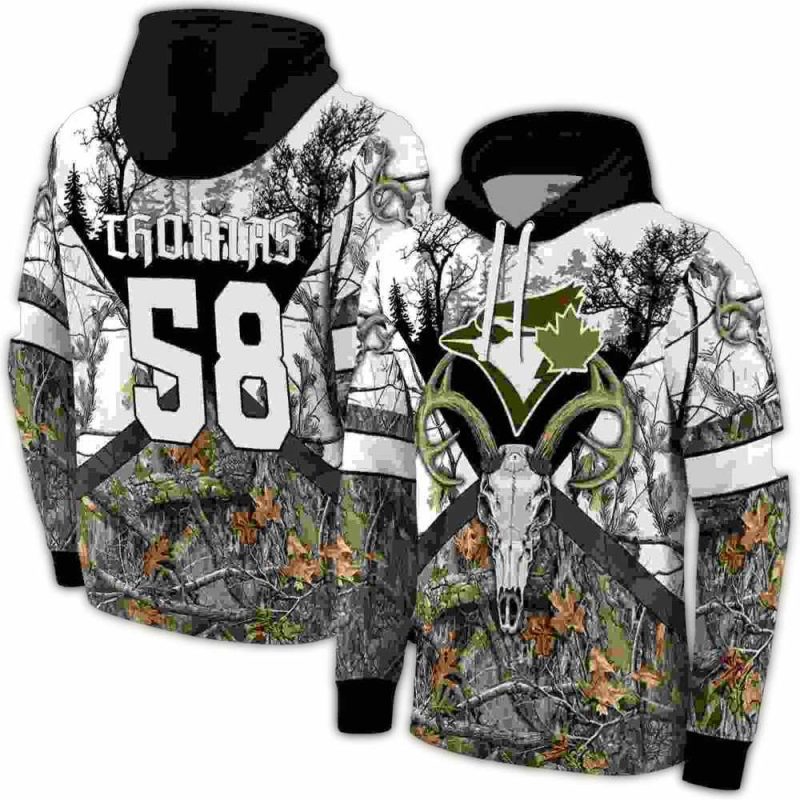 Personalized Toronto Blue Jays Forest Silhouette AOP Hoodie 1