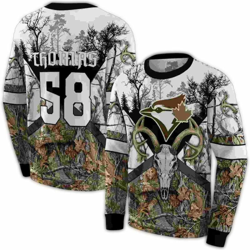 Personalized Toronto Blue Jays Forest Silhouette AOP Sweatshirt 1