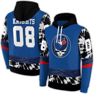 Custom Toronto Blue Jays Grateful Vibes All-Over Print Hoodie