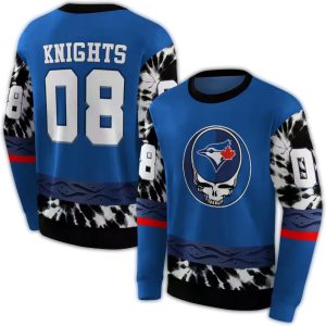 Personalized Toronto Blue Jays Grateful Vibes All Over Print Sweatshirt